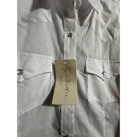 Ely & Walker White Long Sleeve Western Shirt W/ Snap Buttons & Front Pockets L - Picture 2 of 7